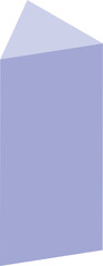 Poster - Tall triangular prism standing on a white background with pastel colors