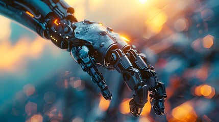 Poster - Advanced Prosthetic Development Offering New Possibilities in Futuristic Technology Concept