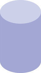 Poster - Light purple cylinder standing on a white background, perfect for minimalist designs