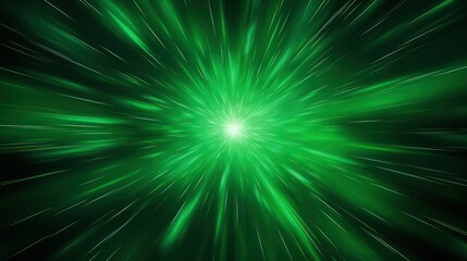 Poster - Abstract green background. Explosion star with gloss and lines.