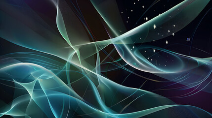 Abstract Cosmic Wave and Light Pattern Background