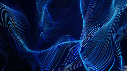 Abstract Blue Wavy Lines Background