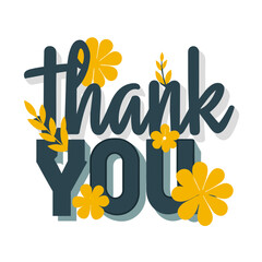 Wall Mural - Thank you card
