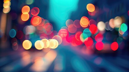 Wall Mural - vibrant blurred lights