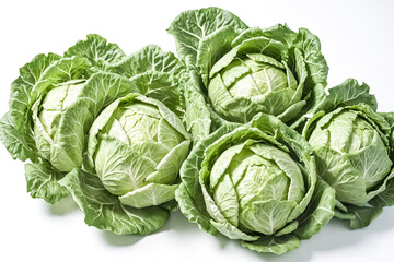 Wall Mural - Close-up of Fresh Green Cabbages