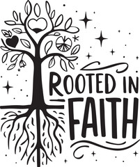 Wall Mural - Rooted in Faith Vector Illustration