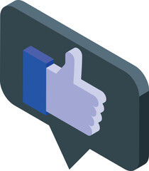 Poster - Hand is giving a thumbs up from inside a social media notification bubble