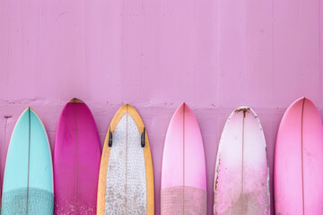 Wall Mural - summer nature background abstract concept. pink color tone. generative ai.