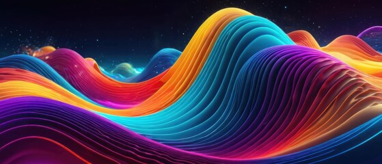 abstract colrful wavy background illustration