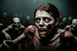 © CreativAI - Zombi humano ensangrentado