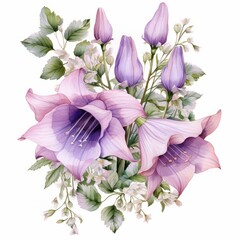 Wall Mural - Bellflower, isolated on white background