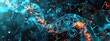 © Alpa - Futuristic science background featuring glowing spirals and human DNA chemical element