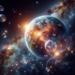 Wall Mural -  Galactic Space space within a galaxy, typically containing star