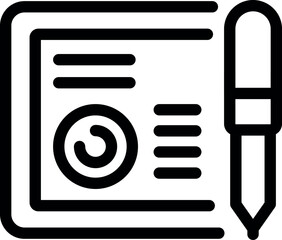 Poster - Businessman signing electronic contract using a tablet and digital pen, digital signature icon