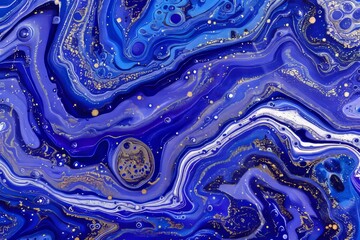 Aufkleber - Blue abstract paint background with fluid grunge texture for artistic design and creative projects