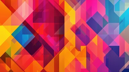 Poster - Abstract geometric pattern background in vivid colors