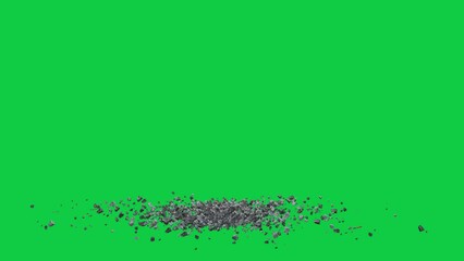 ground explosion animation footage green screen video