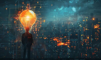 Wall Mural - illustration Coding Connections The CEO's Bright Ideas