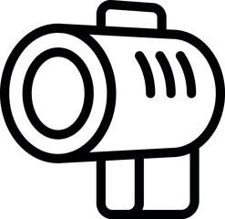 Poster - Simple gas heater icon with handle representing warmth and comfort in a household setting