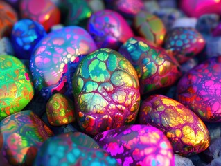 Poster - colorful eggs