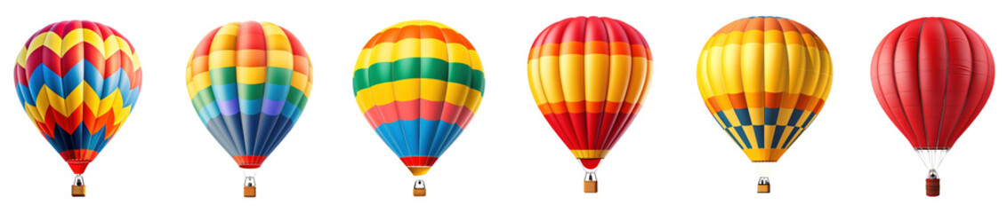 Sticker - Hot air balloon aircraft png cut out element set