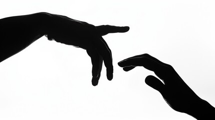 Poster - Two people reaching out to each other with their hands