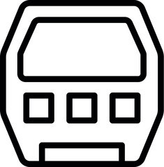 Poster - Line icon representing a digital device with buttons, symbolizing modern technology and user interface
