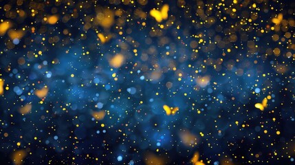 Poster - A dark blue background with many yellow stars