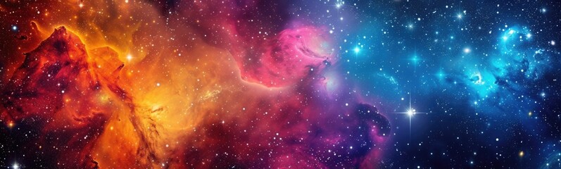 Wall Mural - Abstract painting of Star field background . Glow swirls night sky.	