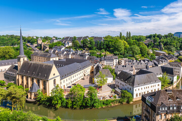 Wall Mural - Luxembourg old city, Ville Haute district, is the UNESCO World Heritage site in Luxembourg