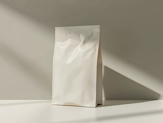 Blank white food bag mockup