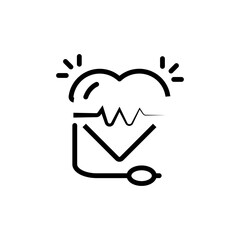 Poster - Cardiology Heart Icon Perfect for Medical and Heart Health Themes