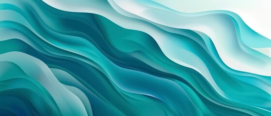 Wall Mural - abstract gradient background, neon teal 