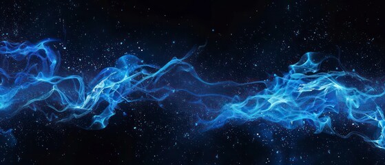 Dynamic blue electricity splash surges against a dramatic black backdrop, evoking energy and power