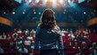 © Ketanoff - A beautiful businesswoman seeking her colleagues input while delivering a speech at a seminar.