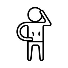 Poster - Indigestion Icon Ideal for Healthcare and Digestive Health Illustrations