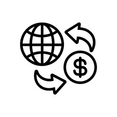 Poster - International Money Transfer Icon Perfect for Finance and Global Transactions