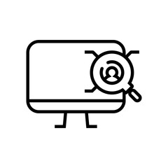 Poster - Online Research Icon Perfect for Education and Information Gathering