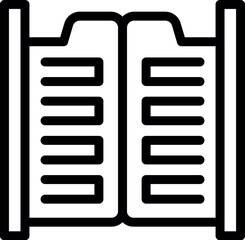 Poster - Simple line art icon of classic saloon doors swinging open