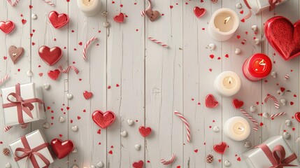 Wall Mural - red christmas background