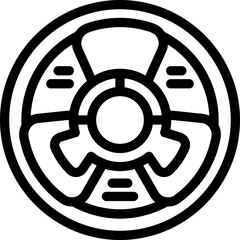 Poster - steering wheel representing a racing game controller for virtual driving experience