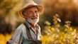 © Ketanoff - Portrait of a happy farmer male in his field, agricultural worker on the background