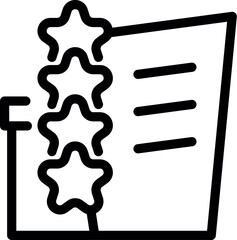 Poster - Customer feedback showing positive review with four stars rating for a service or product