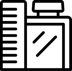 Poster - Simple outline illustration of a public transport gate for access to subway, metro, bus or train station