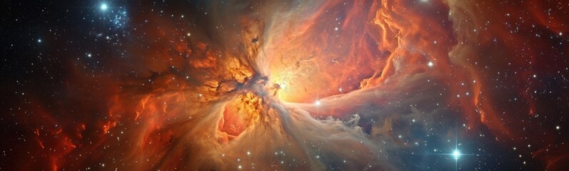 Wall Mural - Abstract painting of Star field background . Glow swirls night sky.	