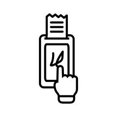 Aufkleber - Finger Confirming Signature Icon Ideal for Authentication and Approval Designs