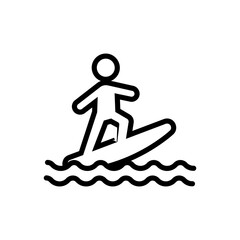 Fototapete - Surfing Icon Perfect for Beach and Water Sports Themes