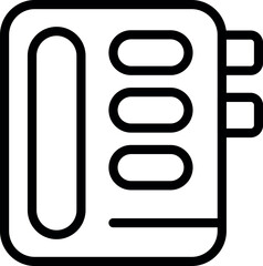 Poster - Line drawing of an office phone representing communication