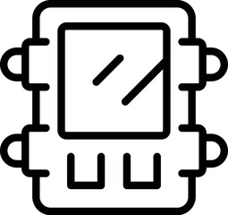 Poster - Electrical engineer holding tablet showing electric control panel monitoring system with buttons