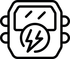 Poster - Electric meter showing electricity consumption icon with bolt symbol